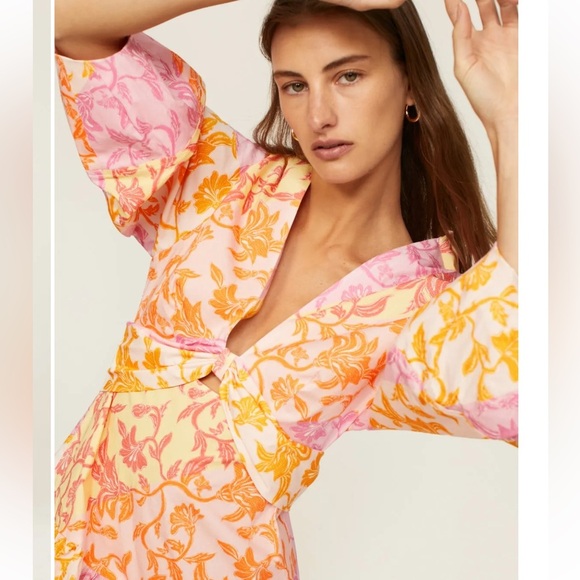 Yellow Cutout Mini Dress" by Derek Lam 10 Crosby - Picture 4 of 13